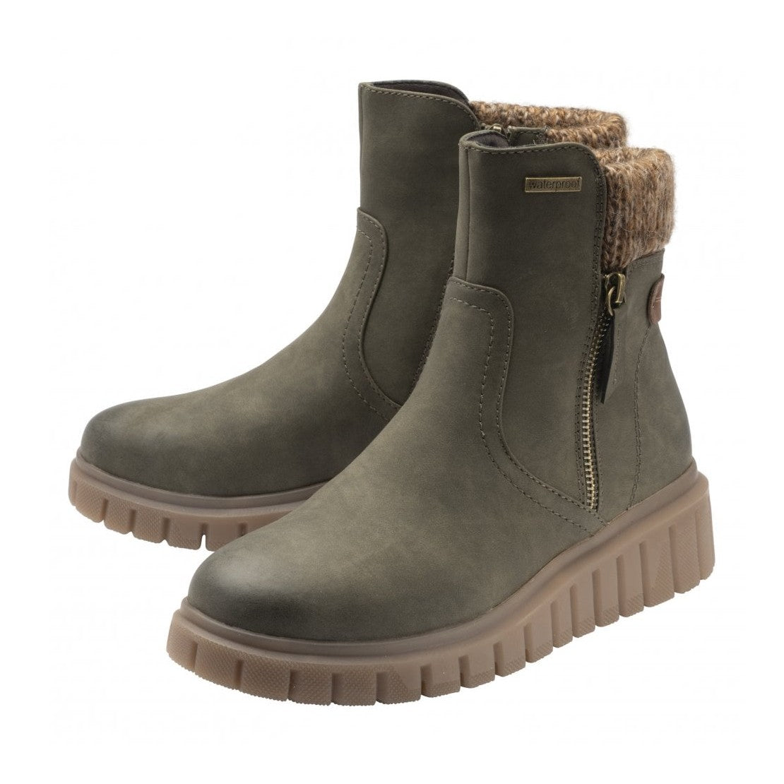 Lotus Gwen Ulb563 KHAKI Ankle Boots