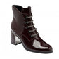 Lotus Paisley BORDO Patent Block Heel Smart Ankle Boots ULB532