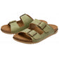 Lotus Rome PISTACHIO Green Twin Buckle Leather Insole Mule Sandal ULP390