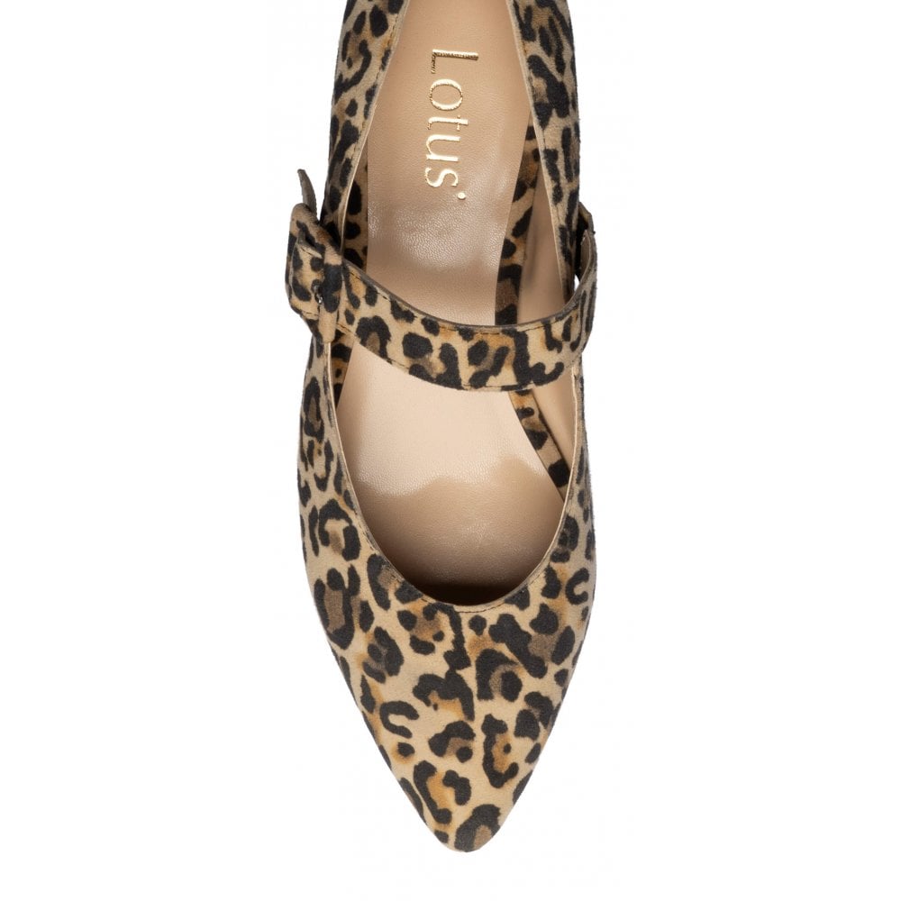 Lotus Verbena LEOPARD Print Low Heel Mary Jane Bar Shoe ULS663