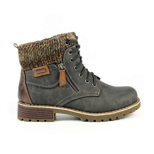 lunar Millie GREY Waterproof Ankle Boot GLB123 OL