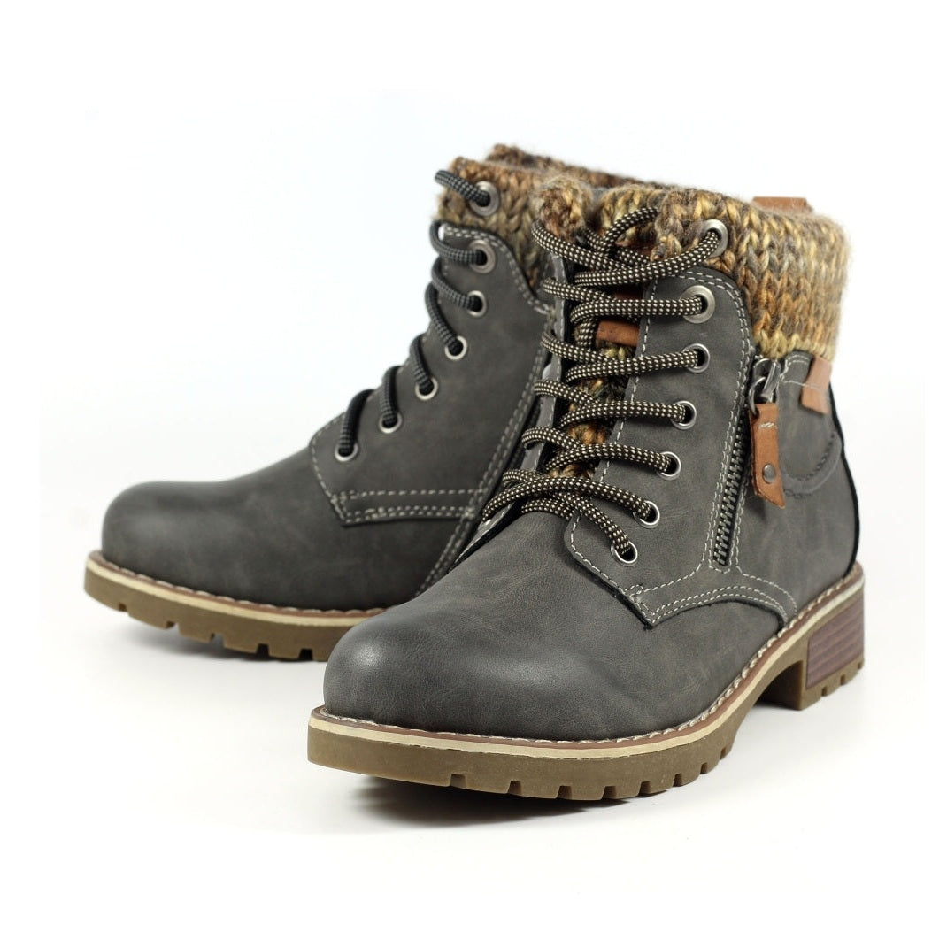 lunar Millie GREY Waterproof Ankle Boot GLB123 OL