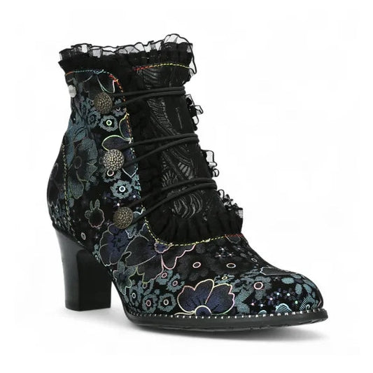 Laura Vita Elcodieo 224 BLEU Stunning Mid Heel Ankle Boot