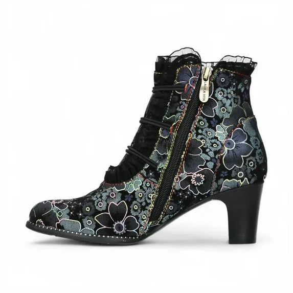 Laura Vita Elcodieo 224 BLEU Stunning Mid Heel Ankle Boot