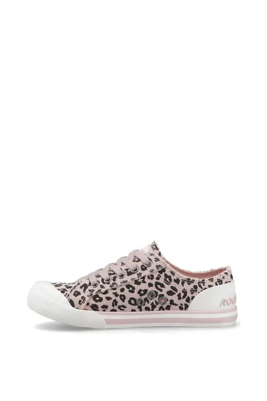 Rocket Dog Jazzin Leon LIGHT PINK Leopard Print Trainers