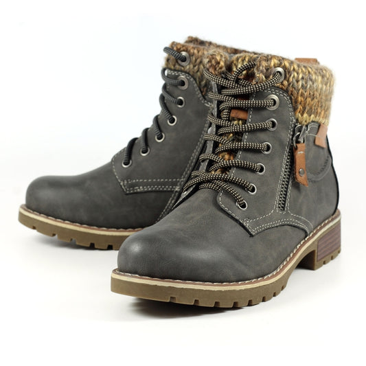 lunar Millie GREY Waterproof Ankle Boot GLB123 OL