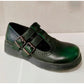 Heavenly Feet Mimosa Twin Bar T Bar Shoe FOREST Green