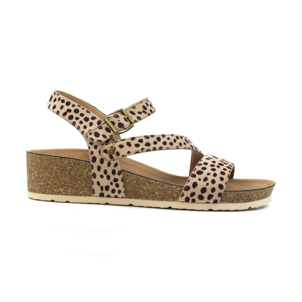 Lunar Muster OCELOT Low Wedge Sandal JLH529OC