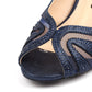 Lunar Nancy NAVY Wide Fitting Slingback Shoe FLJ007NY