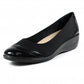 Lunar Natasha BLACK Patent Elastcated Shoe FLN002BK