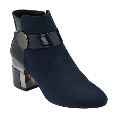 Lotus Boot Kirsty Classic Smart Heeled Ankle Boots ULB419 Navy