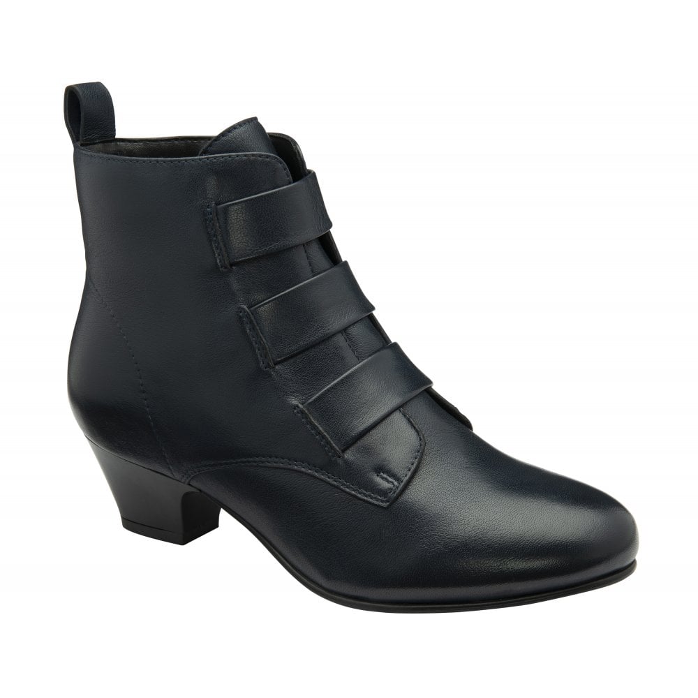 Lotus Lorissa NAVY Soft Leather Zip Ankle Boot LORISSA