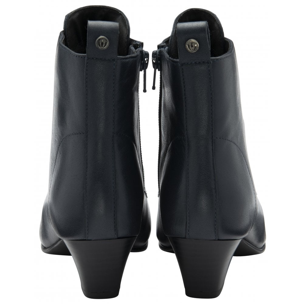 Lotus Lorissa NAVY Soft Leather Zip Ankle Boot LORISSA