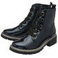 Lotus Jojo NAVY Patent Lace Up Ankle Boot With Zip ULB350