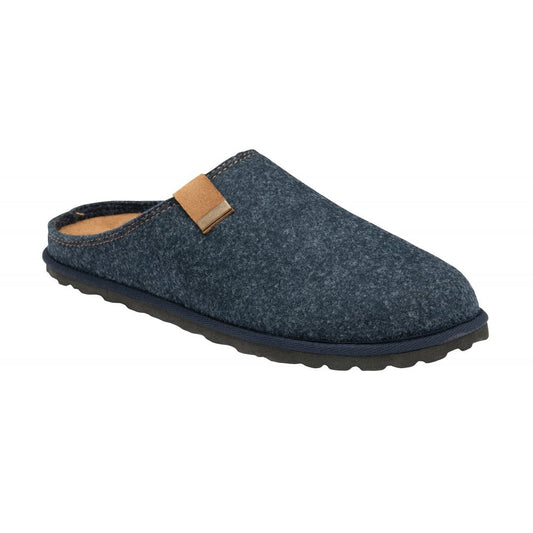 Lotus Sidney NAVY Mule Slipper with Leather Insole