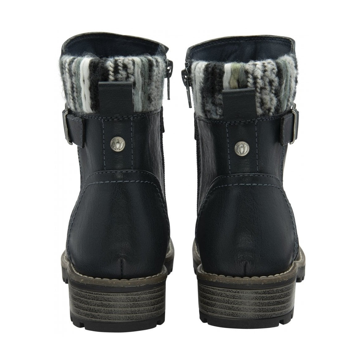 Lotus Triana NAVY Biker Style Ankle Boot
