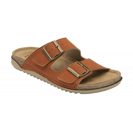 Lotus Trento ORANGE Slip On Buckle Mule Sandal ULP376