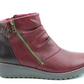 Heavenly Feet Perry RUBY Wedge Zip Vegan Friendly Ankle Boot