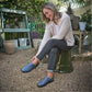Hotter Poppy Wide Fit AQUATIC BLUE Zip Trainer Style Shoe