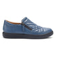Hotter Poppy Wide Fit AQUATIC BLUE Zip Trainer Style Shoe