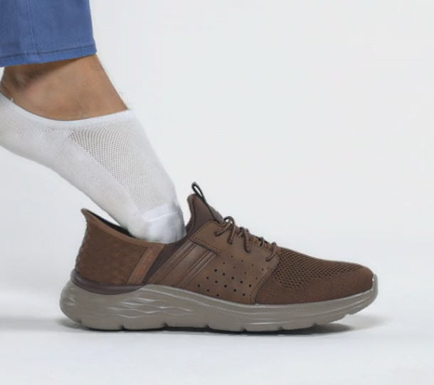 Skechers Men's Slip-in Casual Shoe 210803 ACDB BROWN Relaxed Fit®: Garner - Newick.