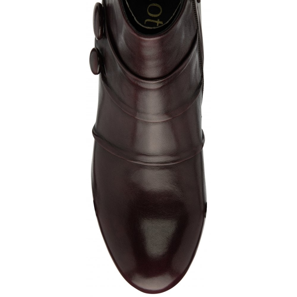 Lotus Prancer PURPLE low Heel soft Leather Zip Ankle Boot ULB081