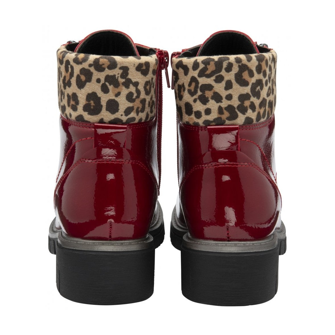 Lotus Charlston RED Patent Lace Boot With Zip ULB383