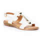 Lunar Renoir WHITE T Bar Strap Sandal JLH276WT