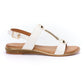 Lunar Renoir WHITE T Bar Strap Sandal JLH276WT