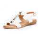 Lunar Renoir WHITE T Bar Strap Sandal JLH276WT