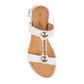 Lunar Renoir WHITE T Bar Strap Sandal JLH276WT