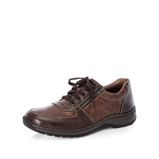 Rieker  Extra Wide TOFFEE Lace Up with Zip 03329-25