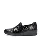 Rieker 48752 BLACK  Patent Croc Slip on shoe 48752-00