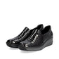 Rieker 48752 BLACK  Patent Croc Slip on shoe 48752-00
