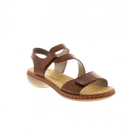 RIEKER Sandal with touch fastening 659C7-24 Brown