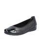 Rieker L9351 BLACK Patent Cap Pump L9351-00