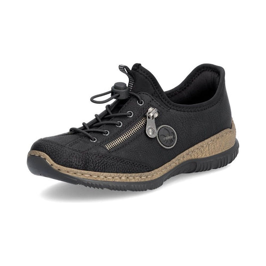 Rieker N3267 BLACK Slip On Shoes  N3267-01