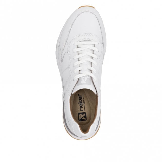 Rieker U0904 WHITE Quality Leather Trainer U0904-80