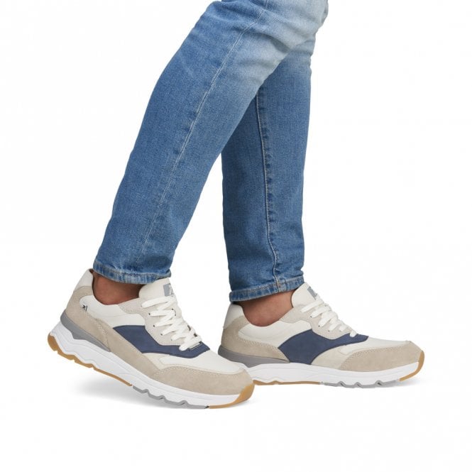 Rieker U0906 WHITE Quality Leather Trainer Style Shoe U0906-81