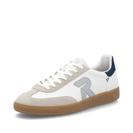Rieker U2200 Mens WHITE Retro Trainers  U2200-82