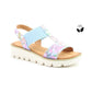 Heavenly Feet Ritz Vegan Friendly Sandal BLUE FLORAL