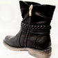 14811-Rl BLACK Zip Ankle Boot 14811-RL-001