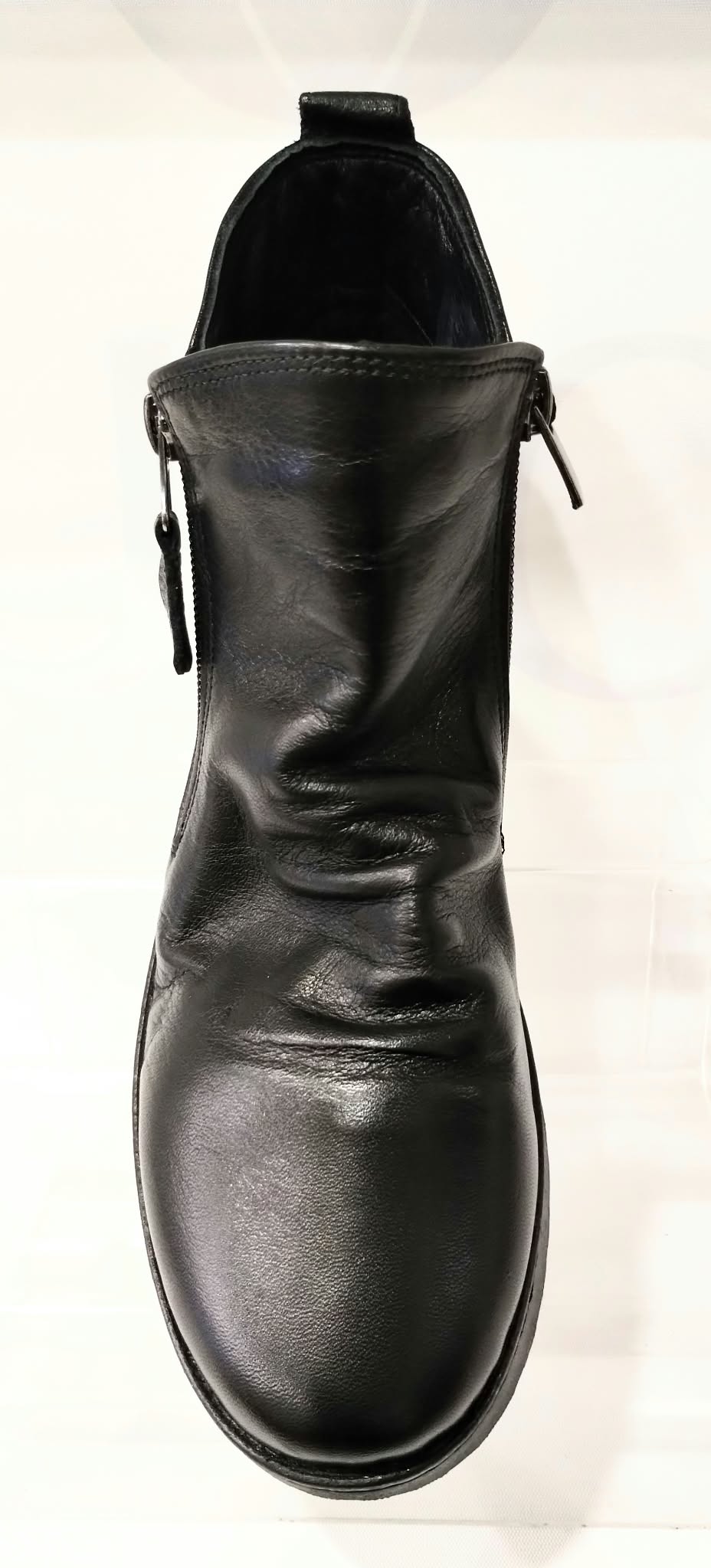 Modella Hawes BLACK Soft Leather Twin Zip Ankle Boot