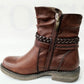 Relife 14811-Rl COGNAC Zip Ankle Boots14811-RL-029