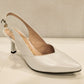 Bioeco 4009 WHITE Leather Closed Toe Slingback Shoes Matching Bags Available