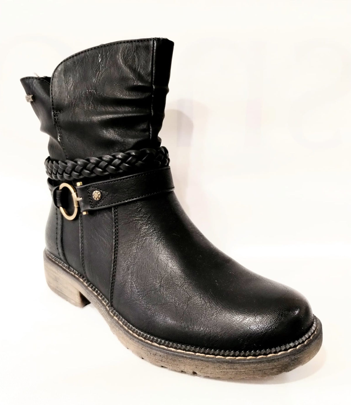 14811-Rl BLACK Zip Ankle Boot 14811-RL-001