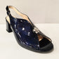 Bioeco 4263 Soft Navy Patent Leather Wide Fitting Slingback Shoe