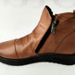 Modella Hawes TAN Soft Leather Twin Zip Ankle Boot