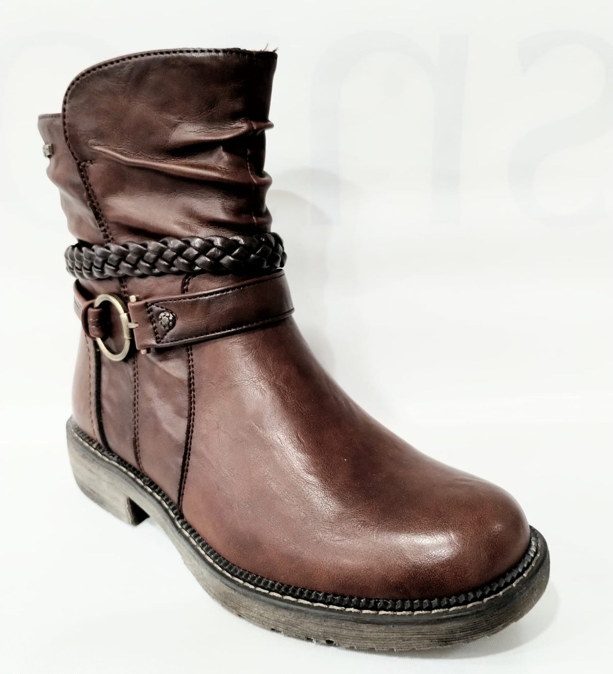 Relife 14811-Rl COGNAC Zip Ankle Boots14811-RL-029