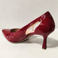 Bioeco 4079 RED PATENT open sided court shoe 4079-433